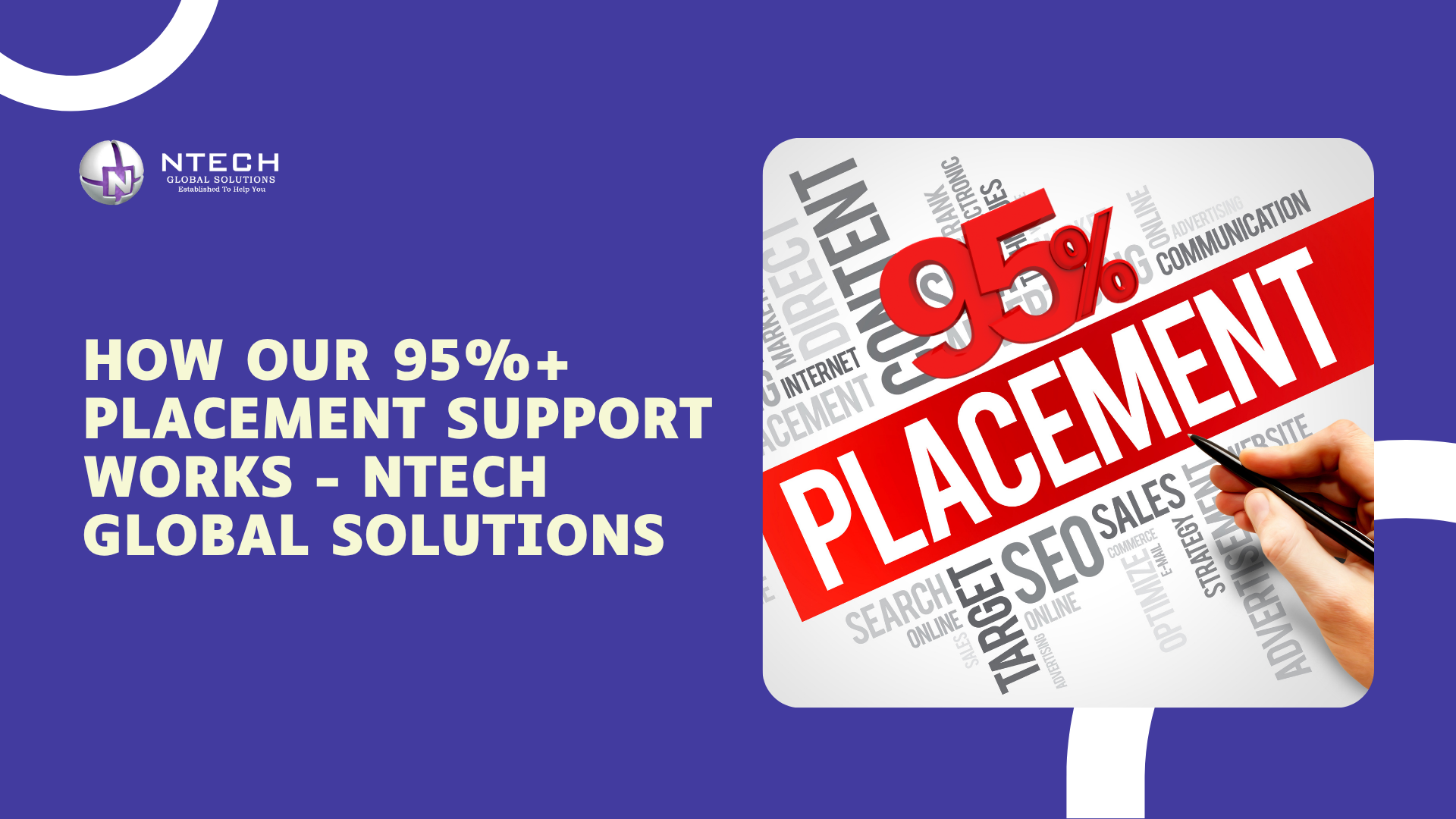 How Our 95%+ Placement Support Works - Ntech Global Solutions 